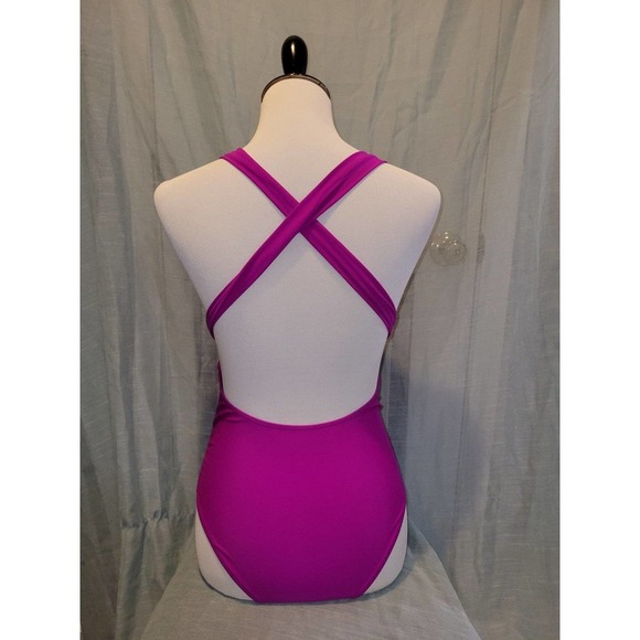 One Piece tie Swimsuit small, purple - Picture 4 of 4